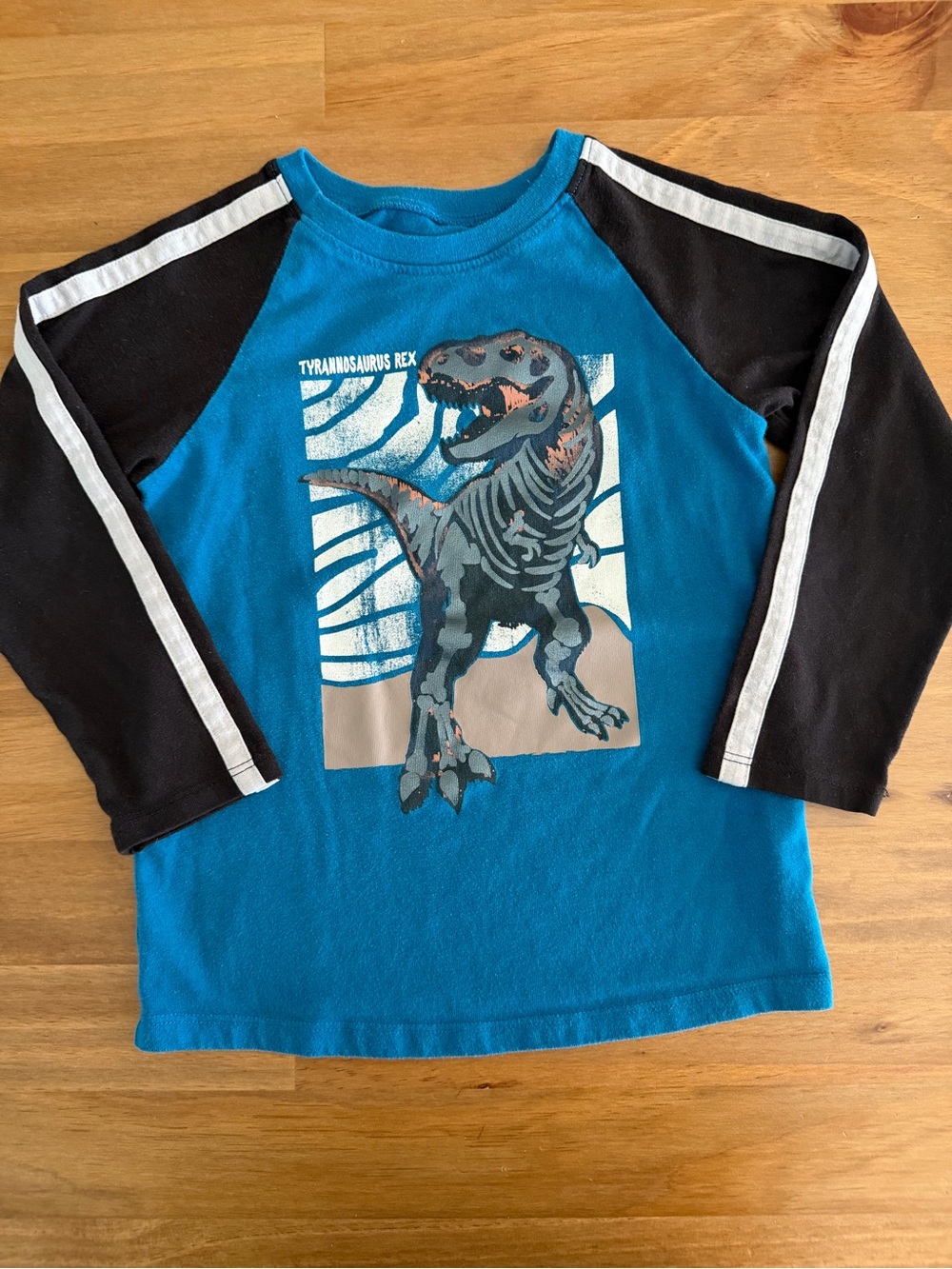 Garanimals Blue & Black Long-Sleeve Dinosaur Tee Size 5T